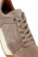 Erkek Bej Bağcıklı Süet Deri Sneaker | Derimod
