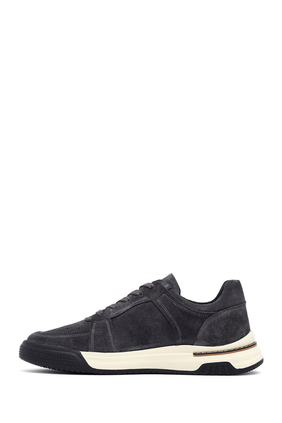
Men's Grey Lace-Up Suede Leather Sneaker
