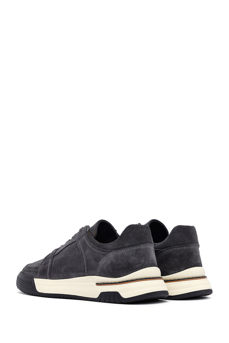 
Men's Grey Lace-Up Suede Leather Sneaker
