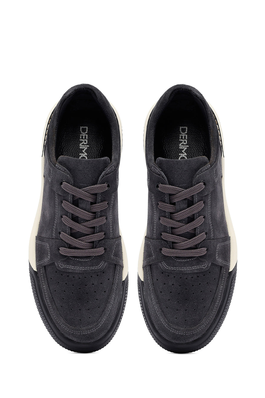 
Men's Grey Lace-Up Suede Leather Sneaker
