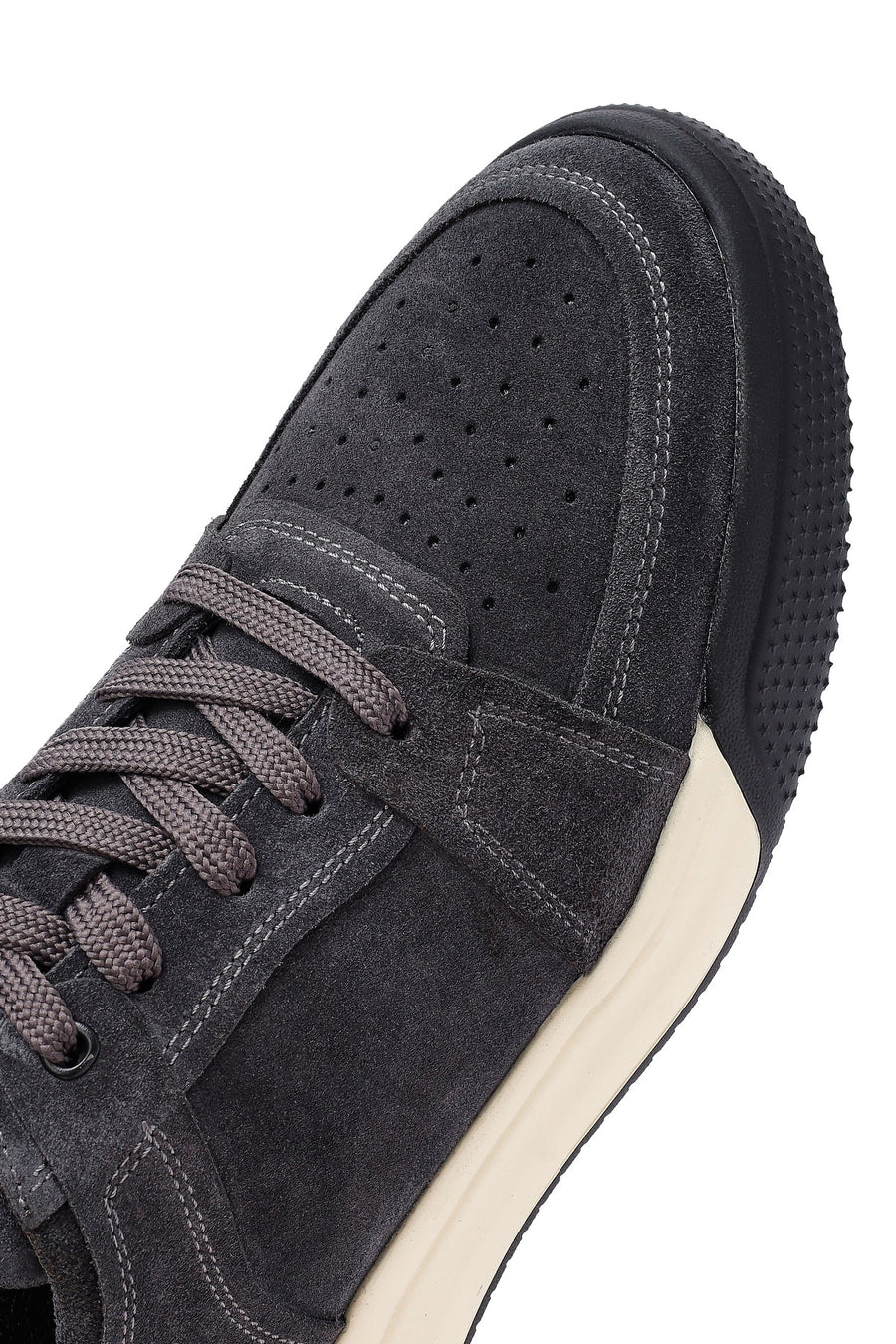 
Men's Grey Lace-Up Suede Leather Sneaker
