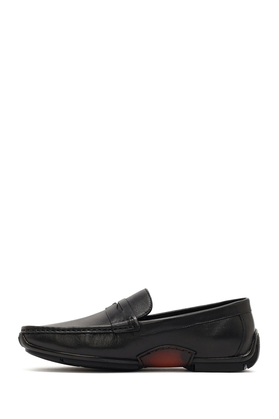 Men's Black Leather Casual Loafer