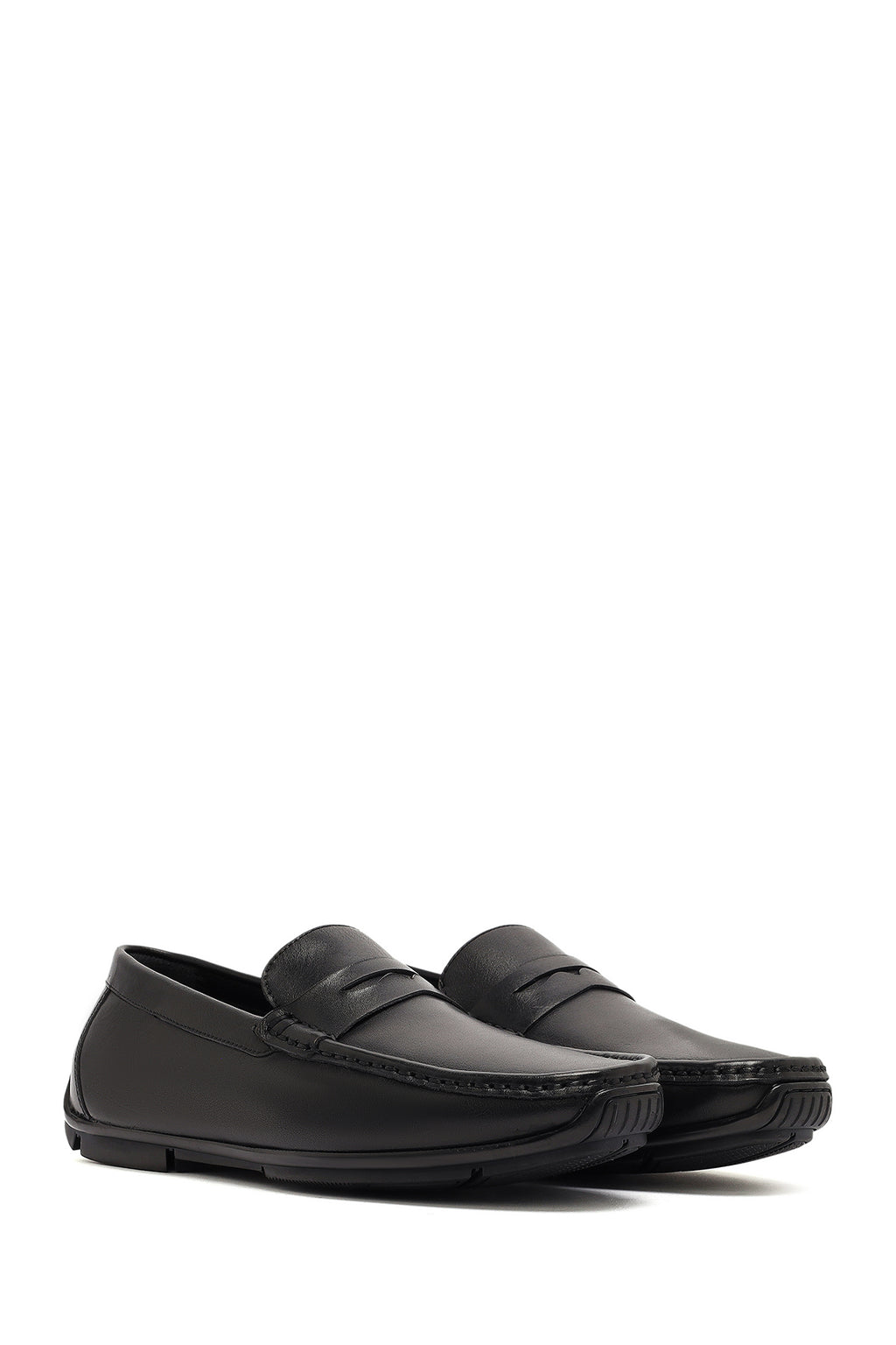 Erkek Siyah Deri Casual Loafer