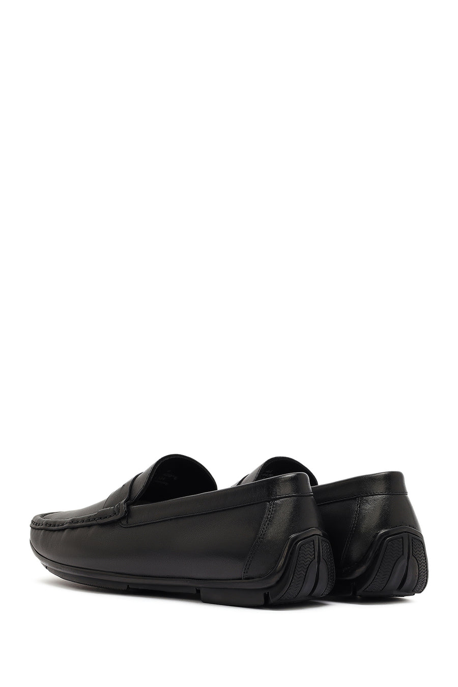 Men's Black Leather Casual Loafer