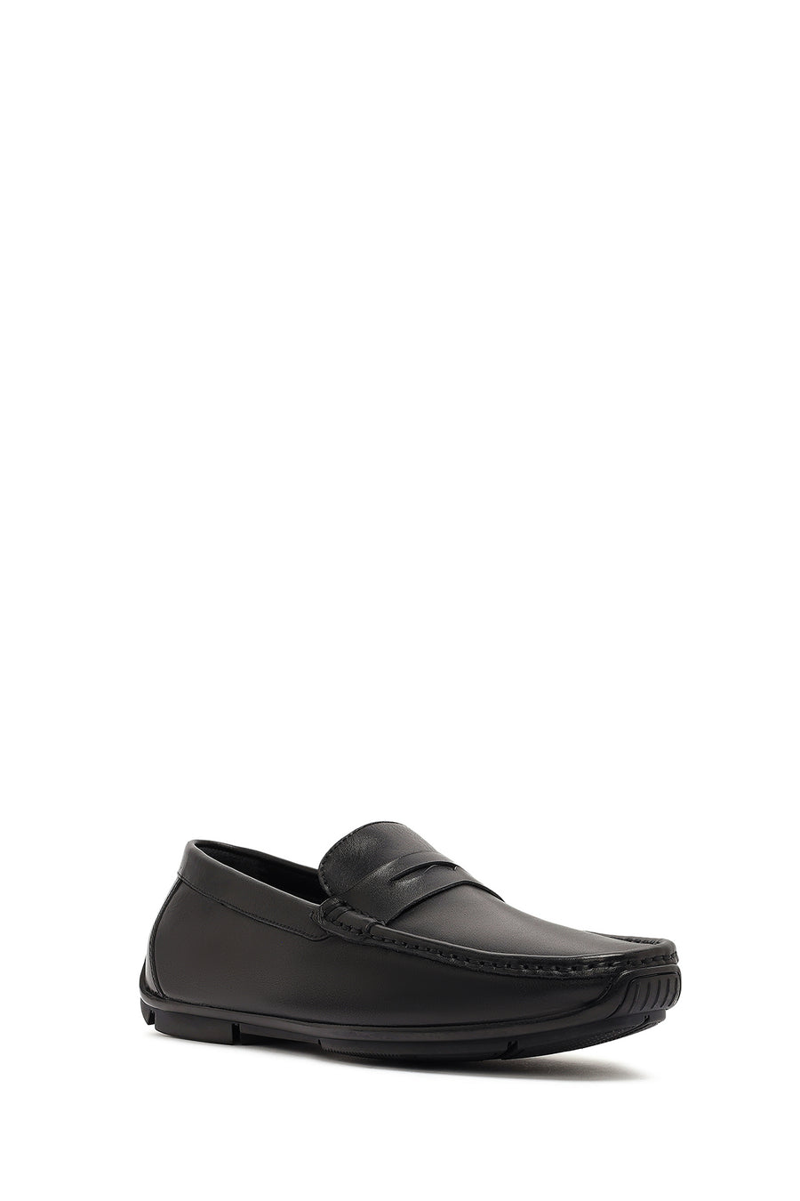 Men's Black Leather Casual Loafer