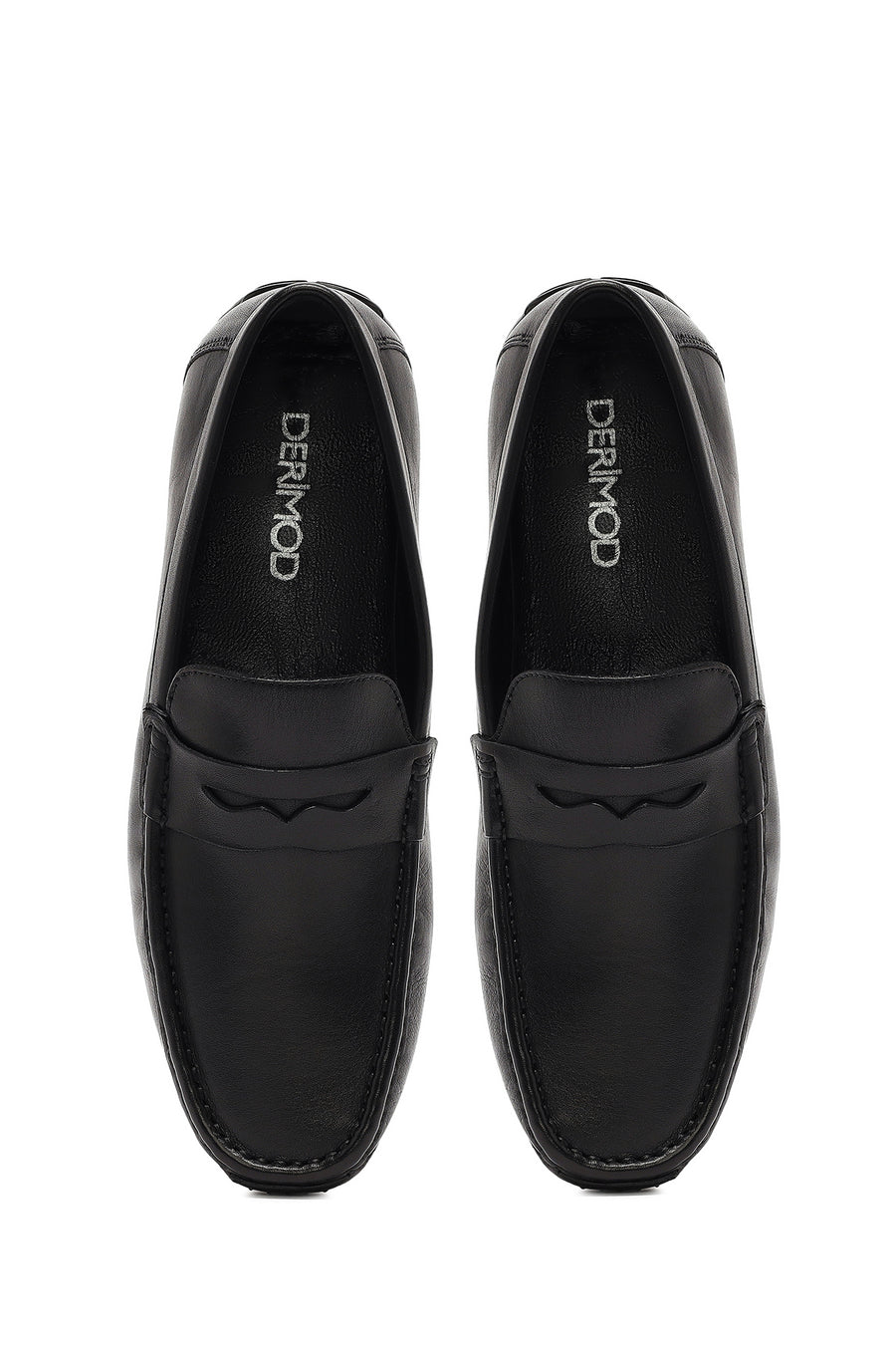 Men's Black Leather Casual Loafer