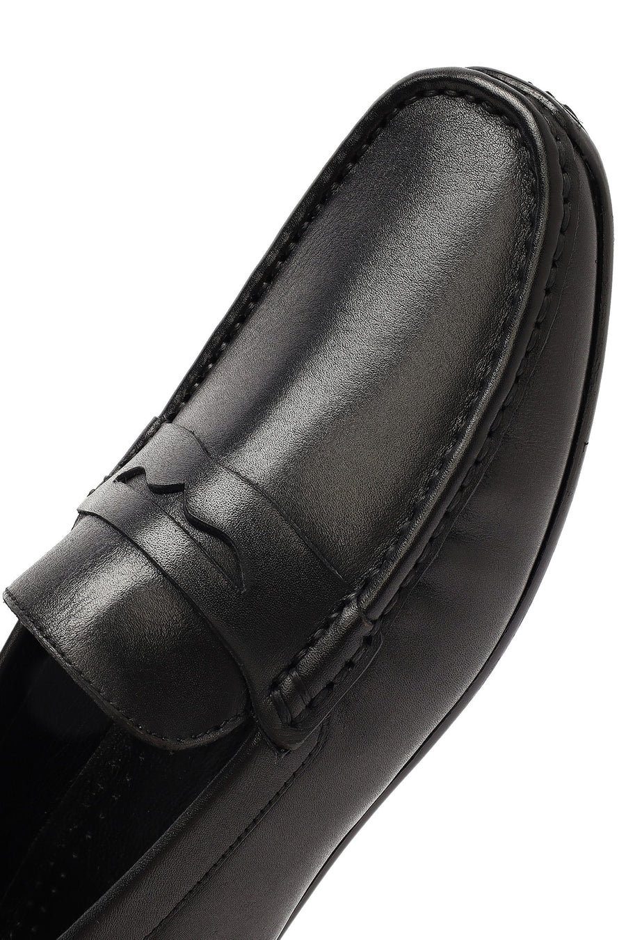 Men's Black Leather Casual Loafer