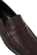 Erkek Kahverengi Deri Casual Loafer | Derimod