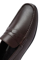 Erkek Kahverengi Deri Casual Loafer | Derimod