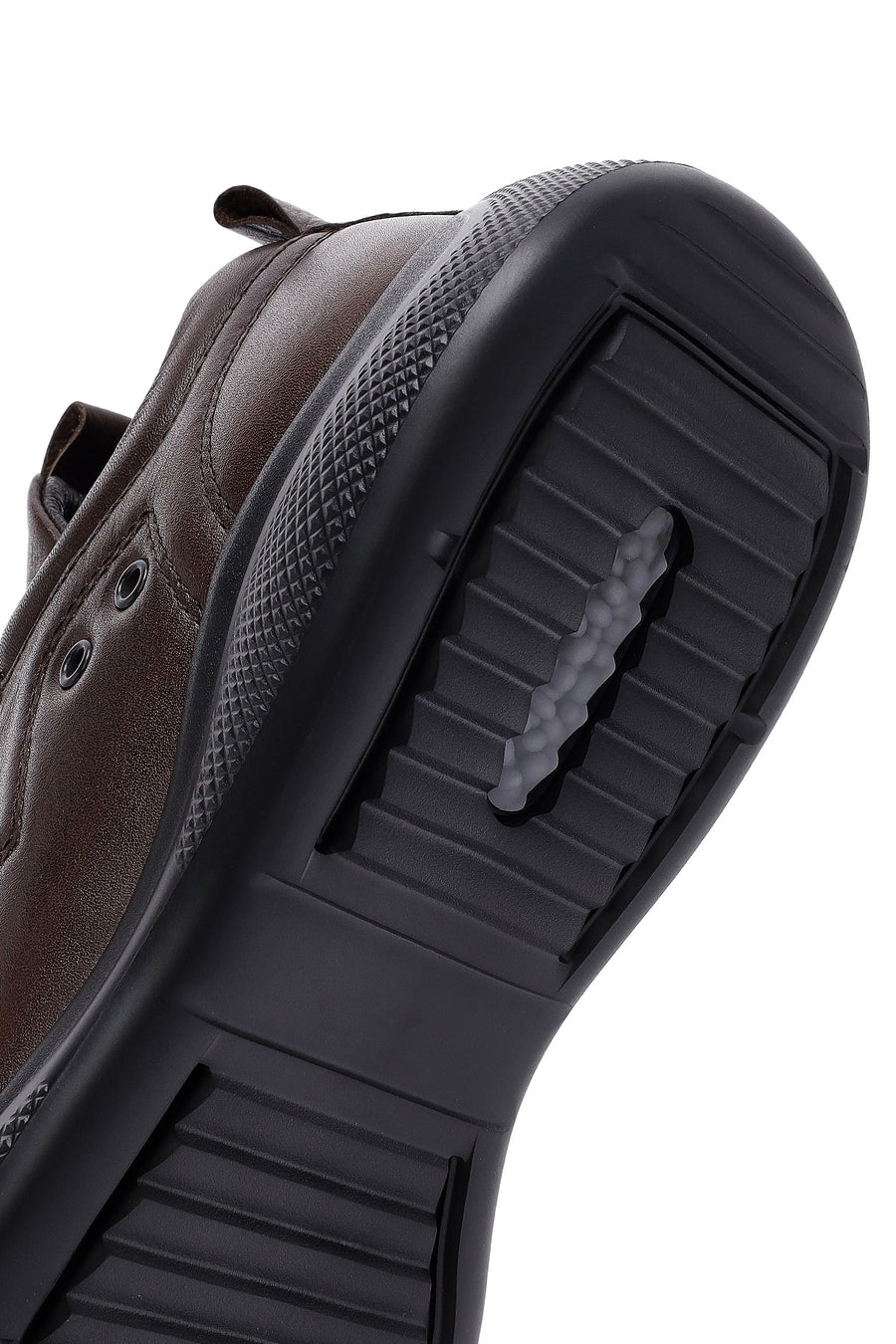 Men's Brown Lace-Up Leather Sneaker