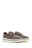 Men's Mink Lace-Up Thick-Soled Suede Leather Casual Shoes | Derimod