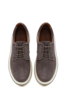 Men's Mink Lace-Up Thick-Soled Suede Leather Casual Shoes | Derimod