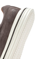 Men's Mink Lace-Up Thick-Soled Suede Leather Casual Shoes | Derimod