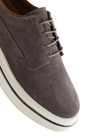 Men's Mink Lace-Up Thick-Soled Suede Leather Casual Shoes | Derimod