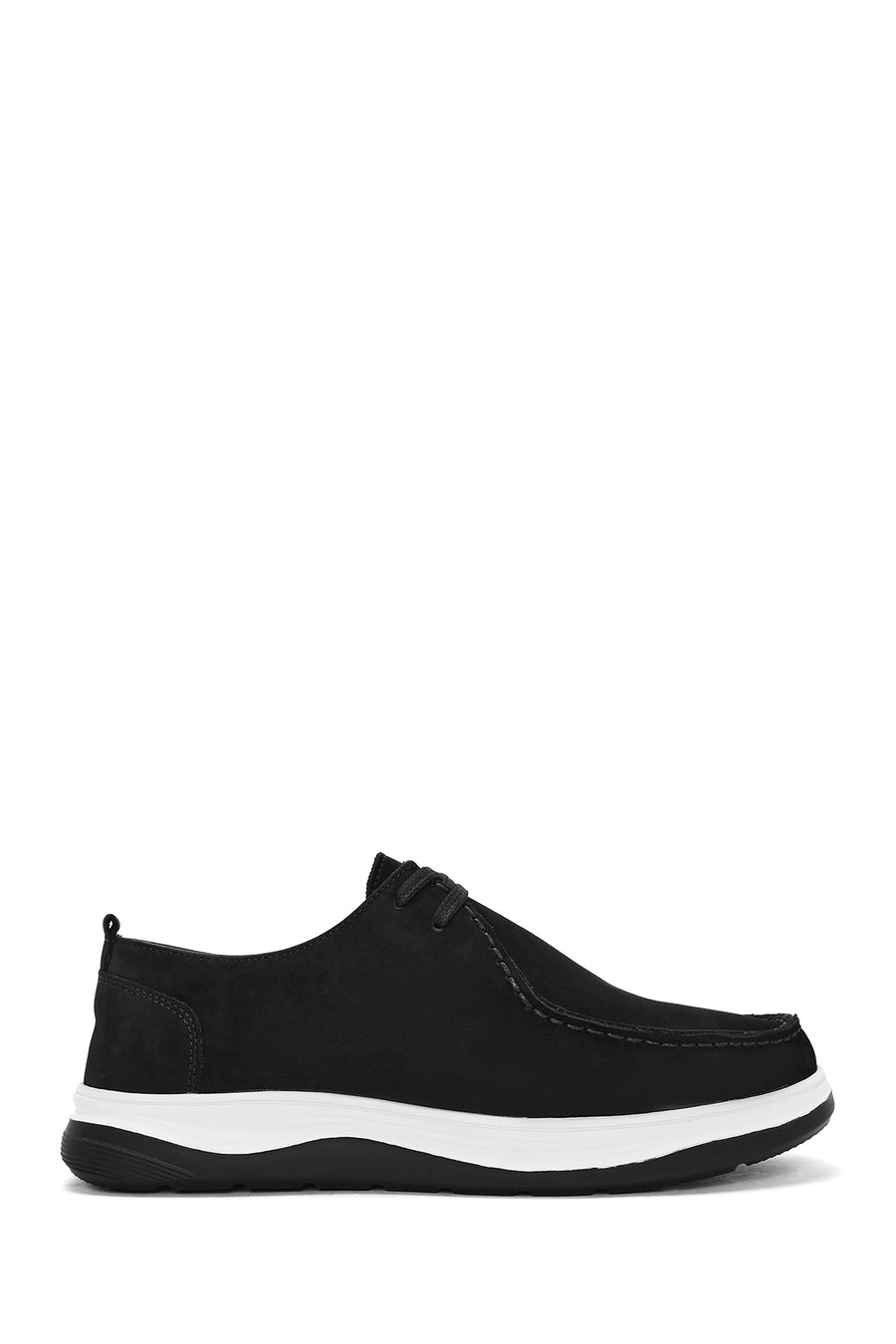 Men's Black Lace-Up Nubuck Leather Comfort Shoes 25SFD6605V3 | Derimod