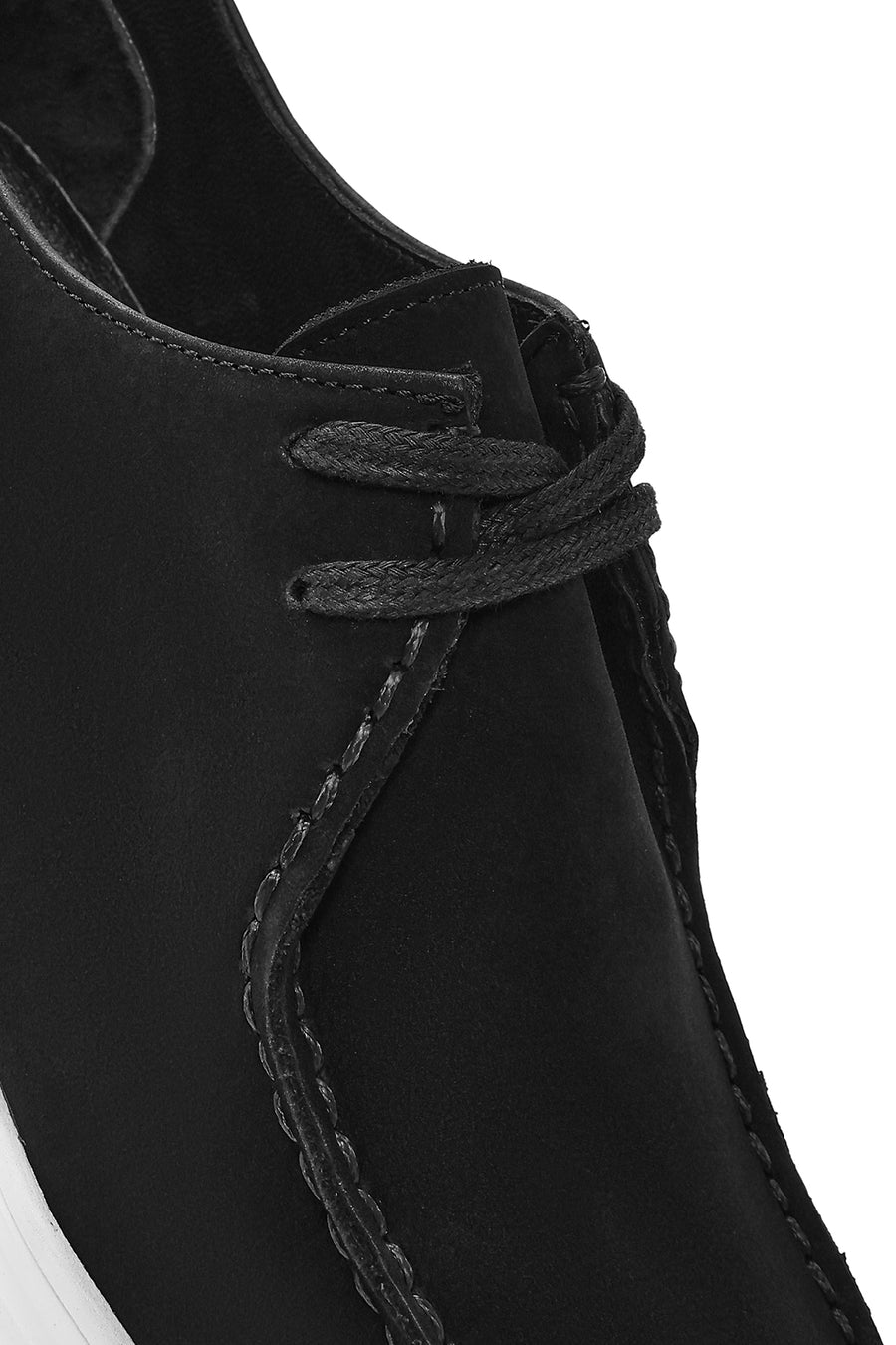 Men's Black Lace-Up Nubuck Leather Comfort Shoes