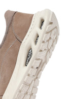 Men's Mink Lace-Up Nubuck Leather Sneaker | Derimod