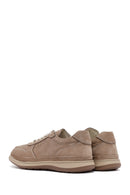 Men's Mink Lace-Up Nubuck Leather Sneaker | Derimod
