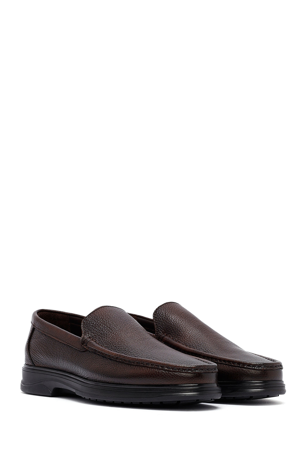 Erkek Kahverengi Deri Comfort Loafer