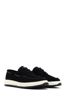 Erkek Siyah Bağcıklı Süet Deri Casual Ayakkabı | Derimod