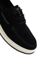 Erkek Siyah Bağcıklı Süet Deri Casual Ayakkabı | Derimod