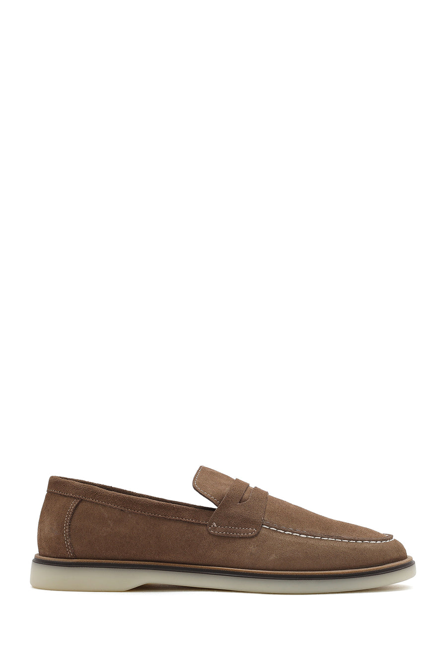 Erkek Vizon Süet Deri Casual Loafer 25SFD680710 | Derimod
