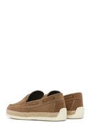 Erkek Bej Süet Deri Casual Loafer | Derimod