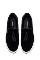 Erkek Siyah Püsküllü Süet Deri Casual Loafer | Derimod