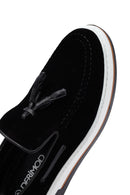Erkek Siyah Püsküllü Süet Deri Casual Loafer | Derimod