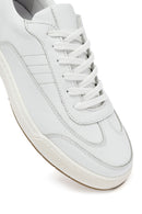 Erkek Beyaz Bağcıklı Deri Sneaker | Derimod