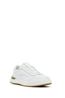 Erkek Beyaz Bağcıklı Deri Sneaker | Derimod