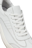 Erkek Beyaz Bağcıklı Deri Sneaker | Derimod