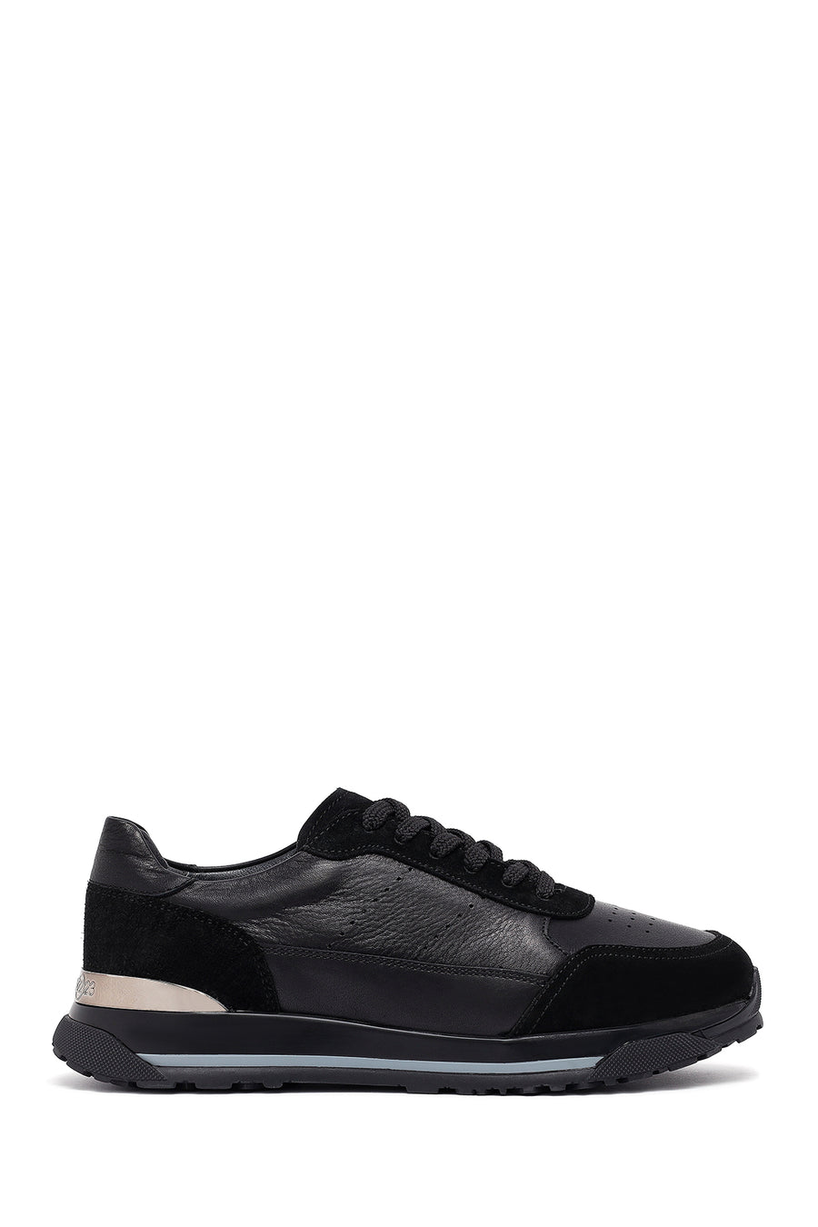 Erkek Siyah Bağcıklı Deri Sneaker 25SFD688614 | Derimod