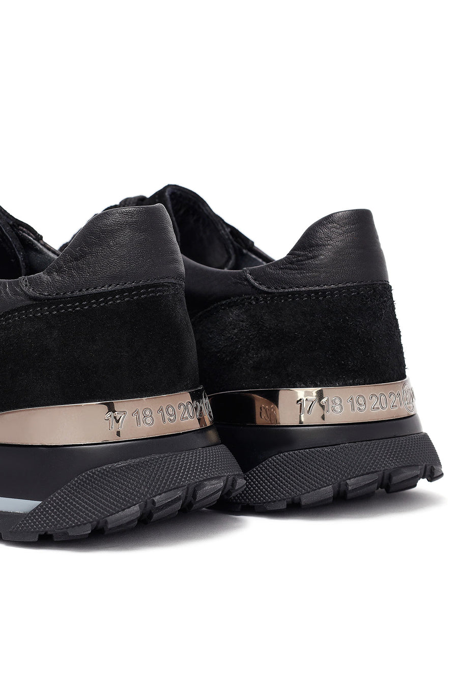 Erkek Siyah Bağcıklı Deri Sneaker