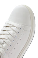Men's White Lace-up Leather Sneaker | Derimod