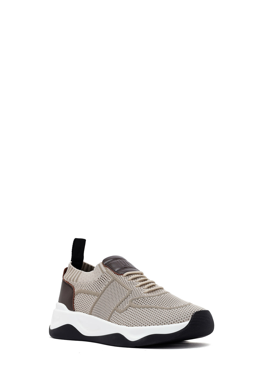 Derimod Zero Men's Beige Thick-Soled Fabric Sneakers