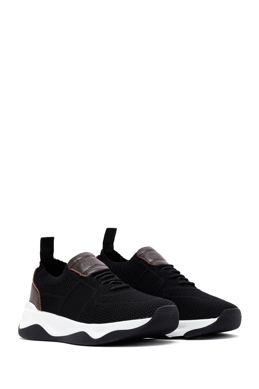 Derimod Zero Men's Black Thick Soled Fabric Sneaker