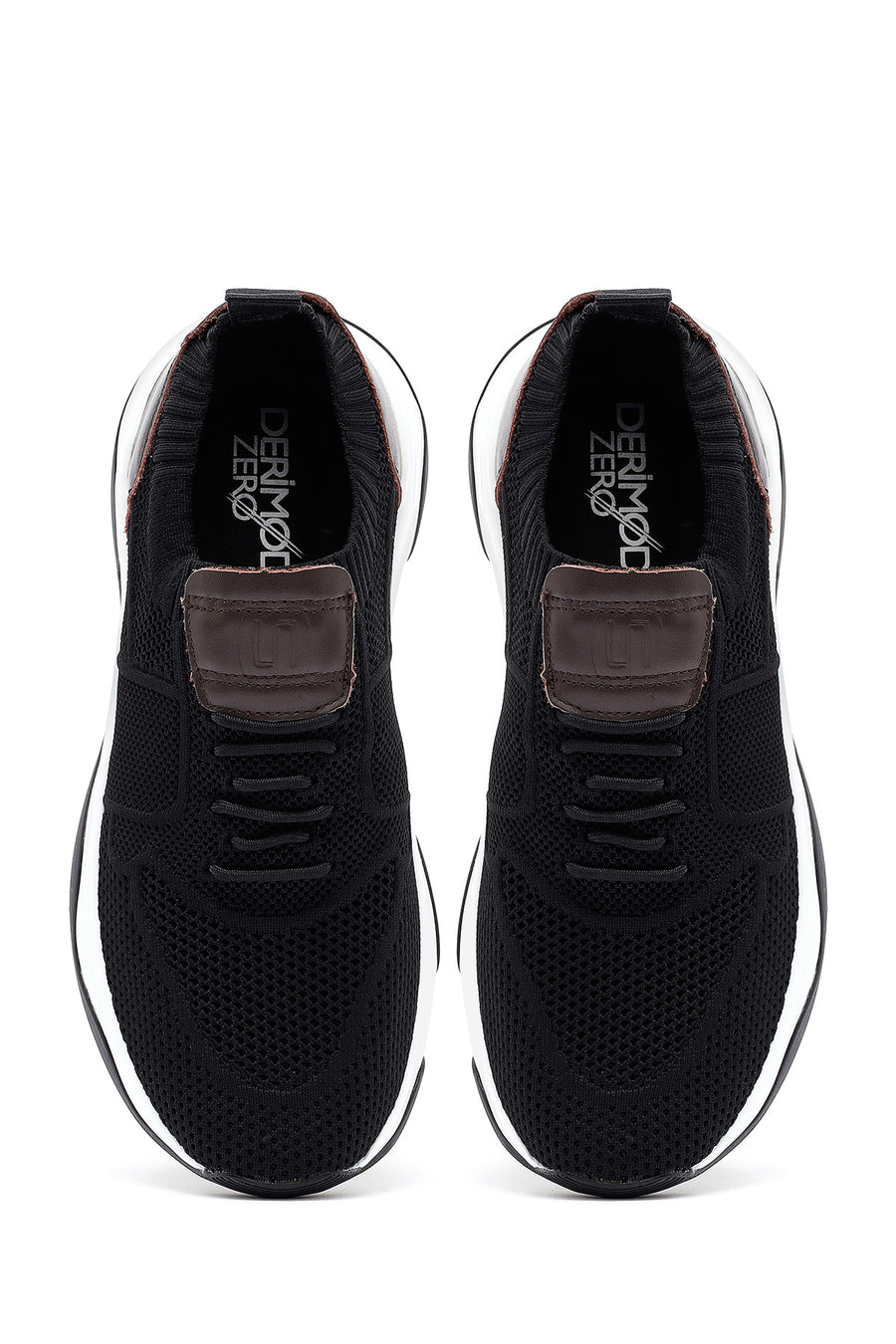 Derimod Zero Men's Black Thick Soled Fabric Sneaker
