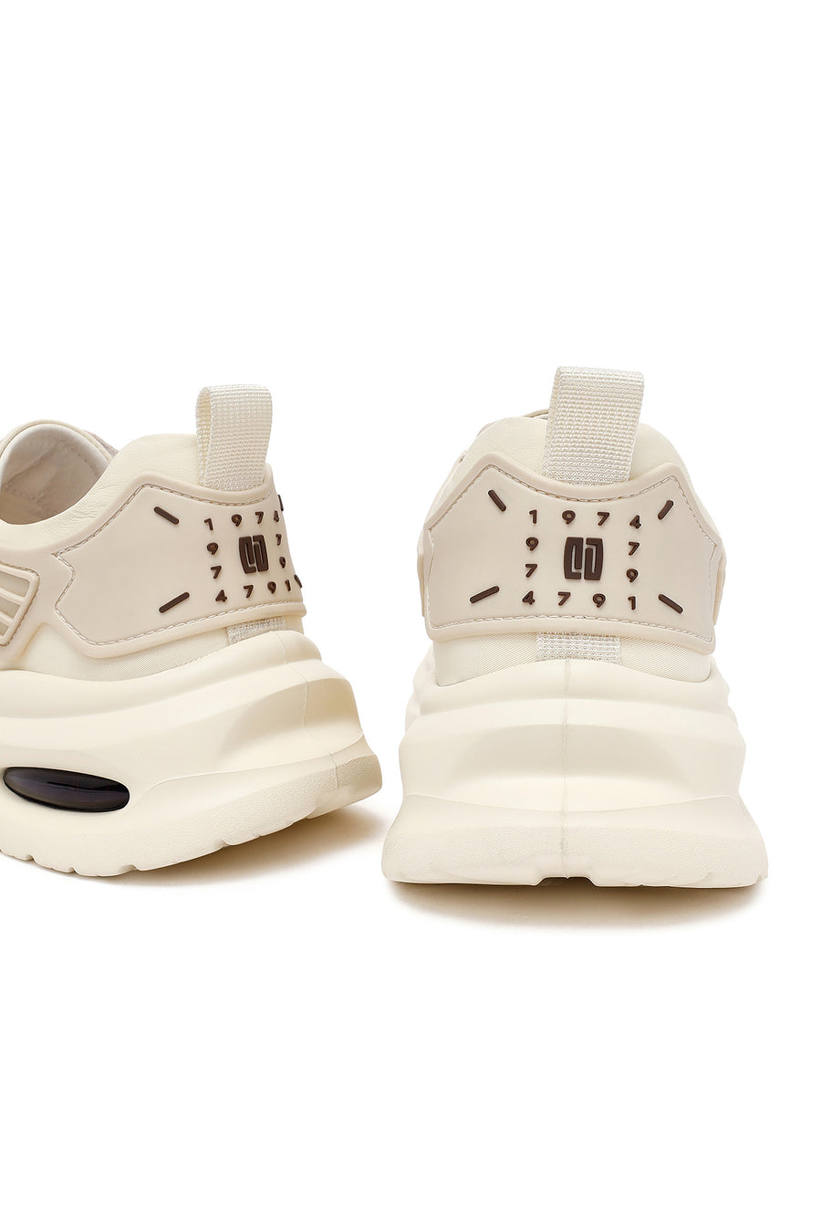 Erkek Bej Bağcıklı Kalın Tabanlı Kumaş Sneaker