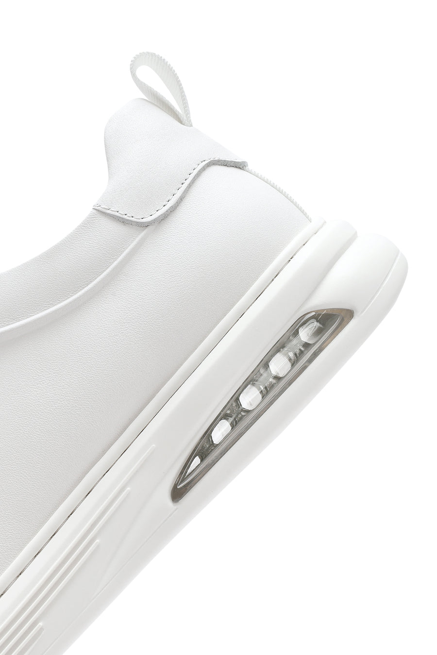 Men's White Lace-up Leather Sneaker