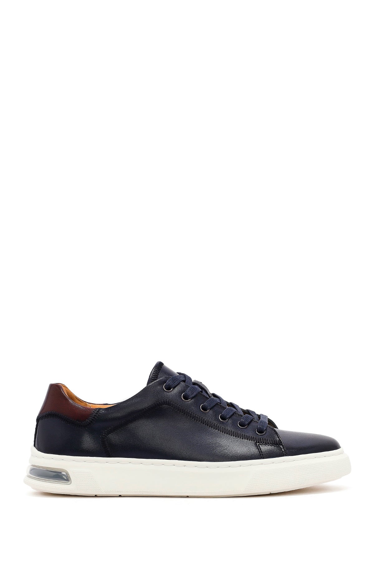 Men's Navy Blue Lace-Up Leather Sneaker 25SFD693018 | Derimod
