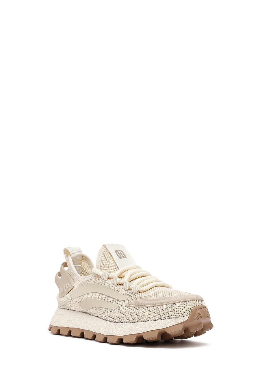 Derimod Zero Men's Beige Laced Thick Soled Fabric Sneakers