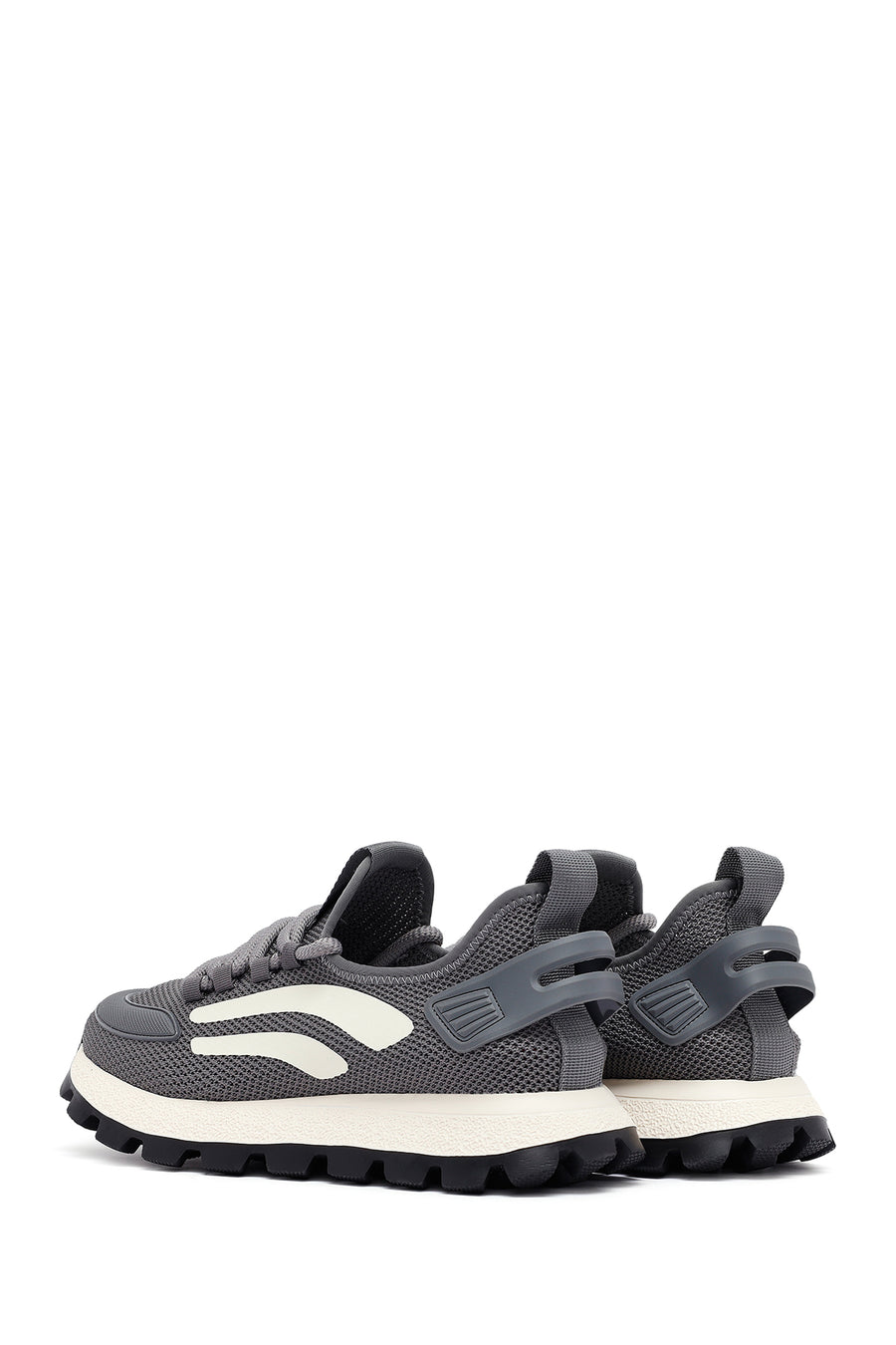 Derimod Zero Erkek Gri Bağcıklı Kalın Tabanlı Kumaş Sneaker