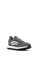 Derimod Zero Erkek Gri Bağcıklı Kalın Tabanlı Kumaş Sneaker | Derimod