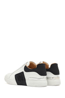 Erkek Beyaz Bağcıklı Kalın Tabanlı Deri Sneaker | Derimod