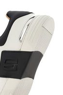 Erkek Beyaz Bağcıklı Kalın Tabanlı Deri Sneaker | Derimod