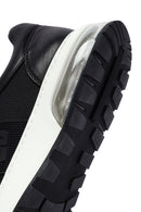 Derimod Zero Men's Black Lace-Up Thick Sole Leather Sneakers | Derimod