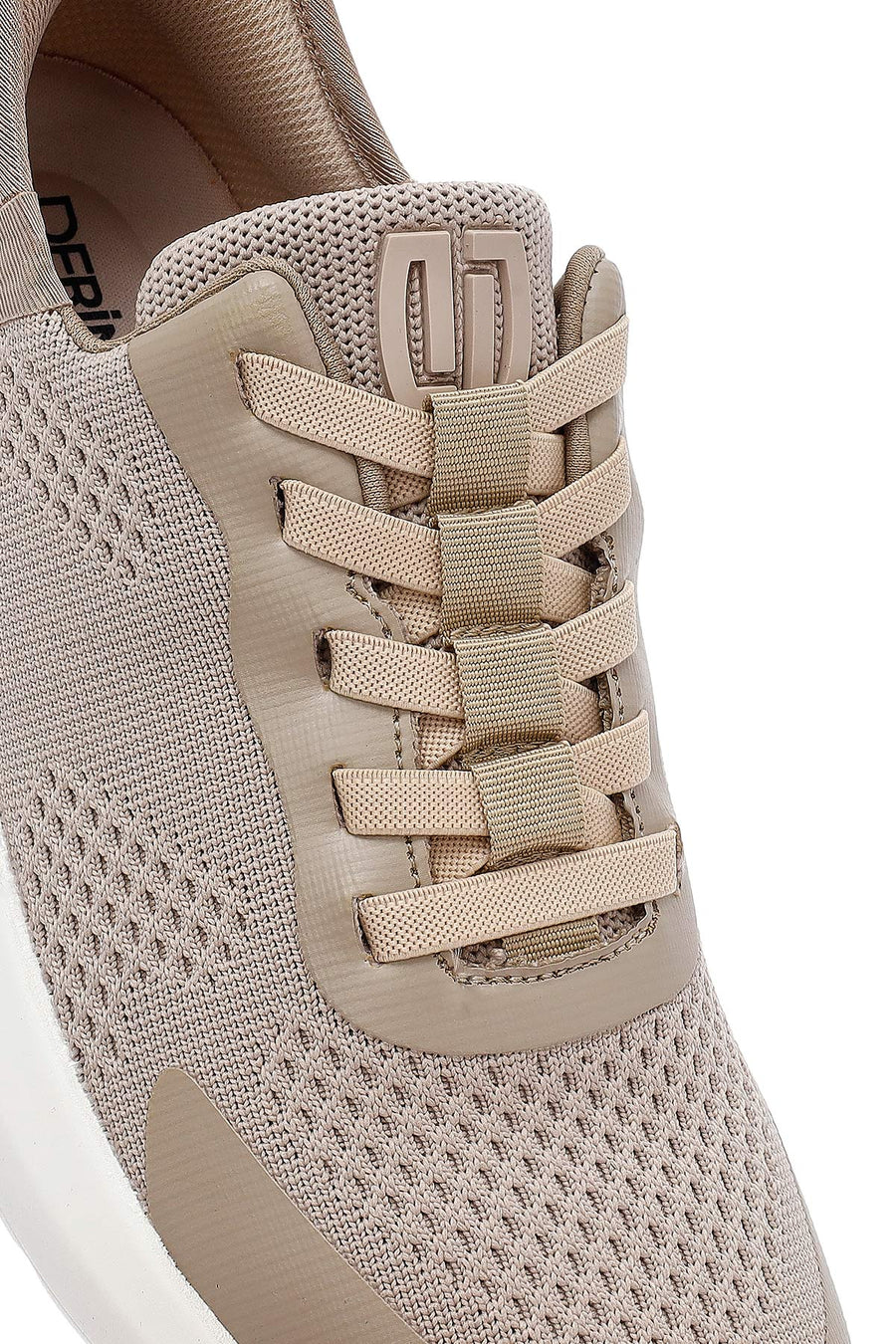 Derimod Zero Men's Beige Thick-Soled Fabric Sneakers