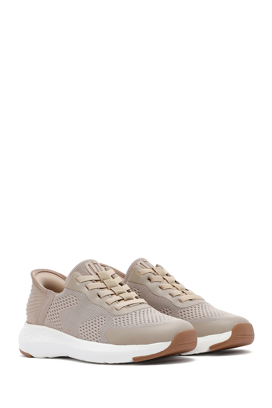 Derimod Zero Men's Beige Thick-Soled Fabric Sneakers