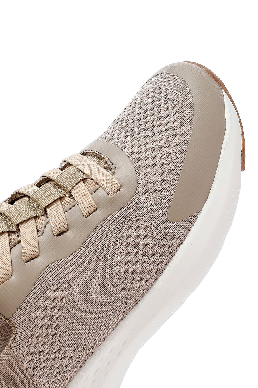 Derimod Zero Men's Beige Thick-Soled Fabric Sneakers